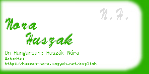 nora huszak business card